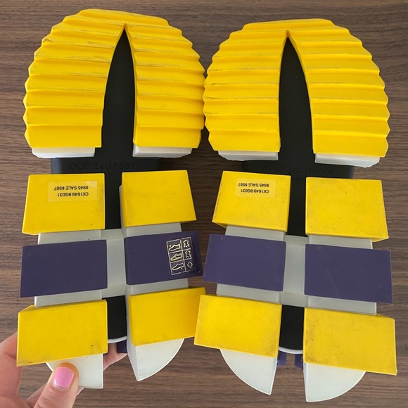 DOLCE & GABBANA Super Queen Multicolor Leather Sneakers - Picture 12 of 13